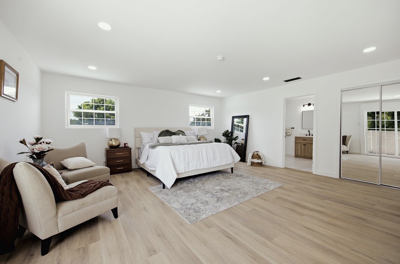 Primary bedroom in the Inglewood residence