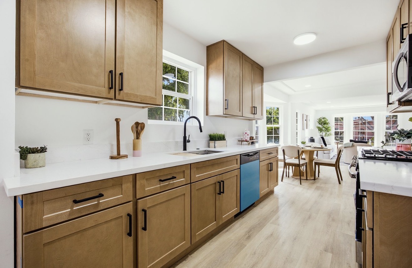 Renovated kitchen in the Inglewood residence