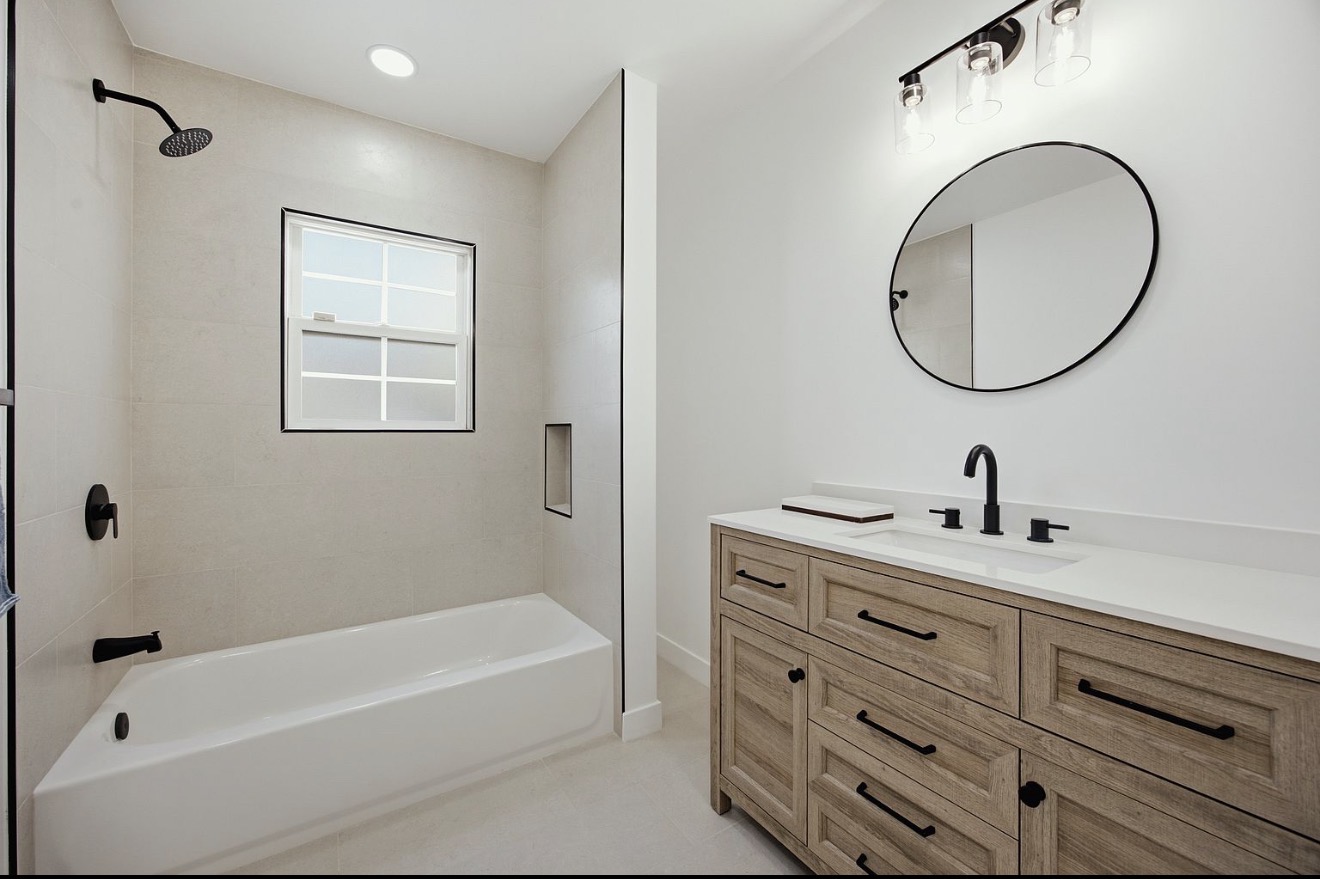 Remodeled secondary bathroom in the Inglewood residence
