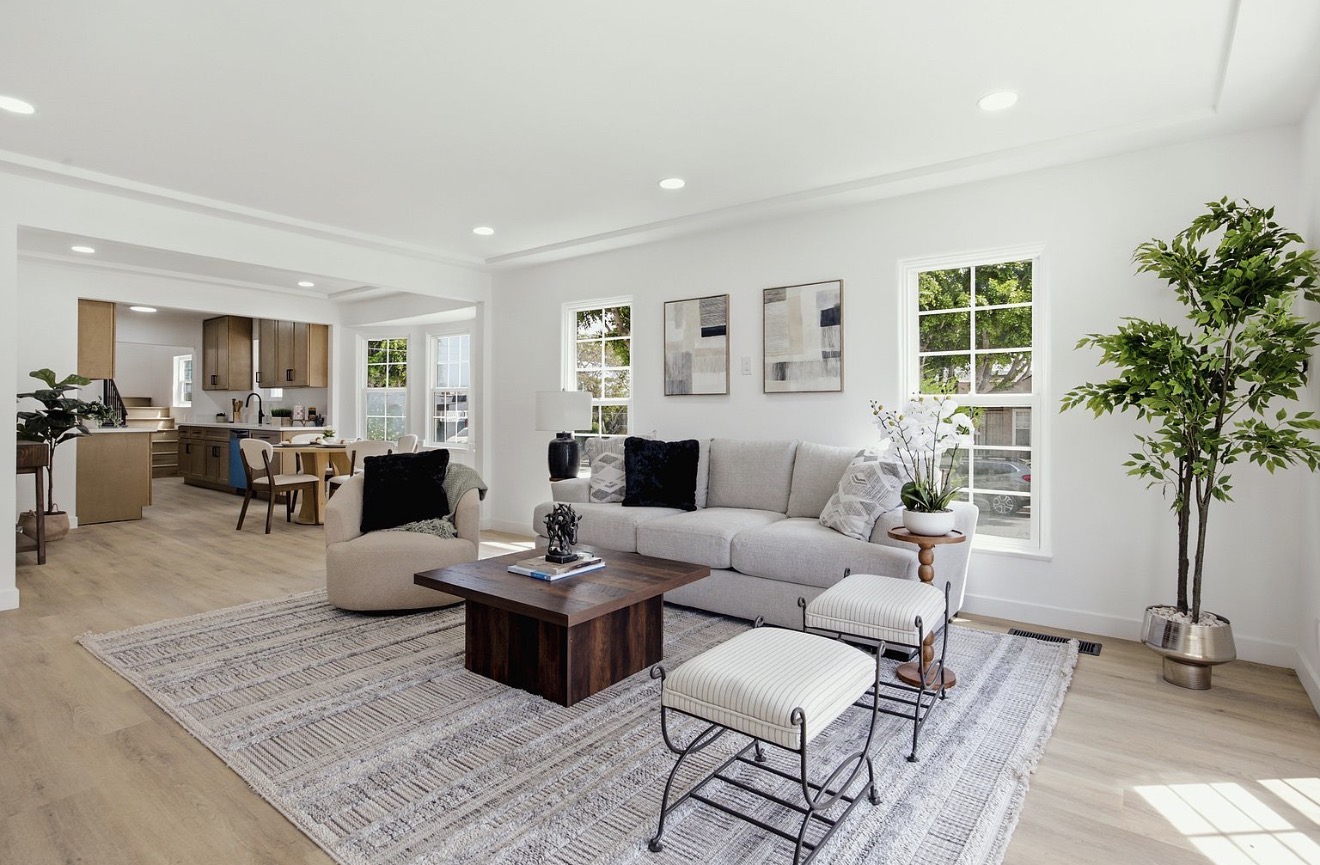 Wide living room in the Reimagined Inglewood Residence